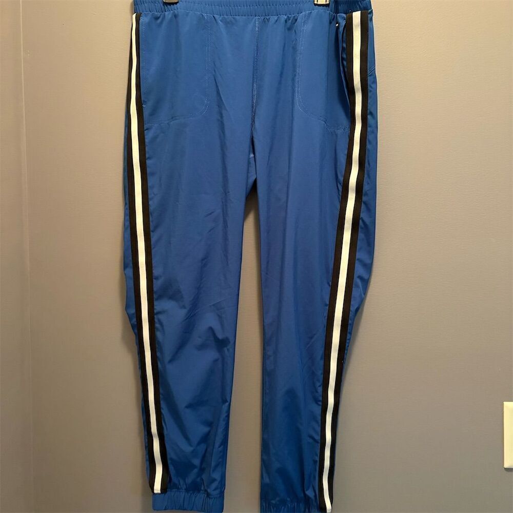 DKNY Sport Women's Blue Sweatpants Size L Elastic Waist Gathered Ankles - Picture 1 of 12
